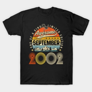 Awesome Since September 2002 Vintage 21st Birthday T-Shirt